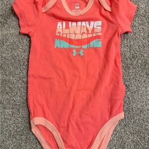 Under Armour Coral and Aqua Kids Bodysuit